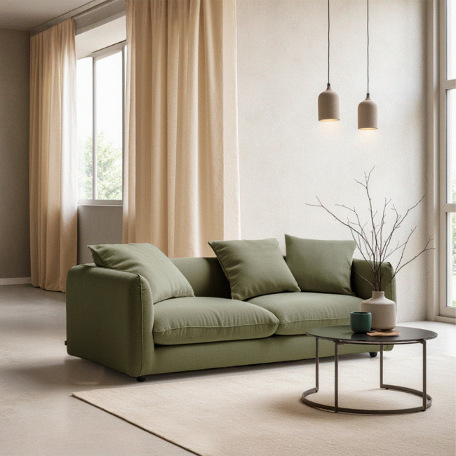 Popi - Canapé convertible 3 places en tissu