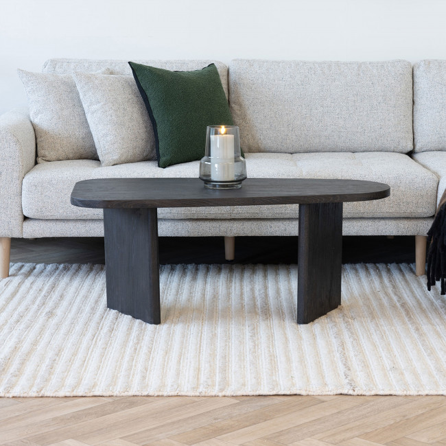 Melo - Table basse organique en bois 100x50cm
