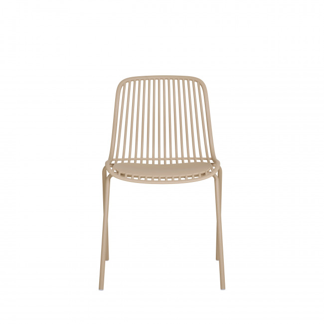 Branson - Lot de 4 chaises de jardin en plastique 