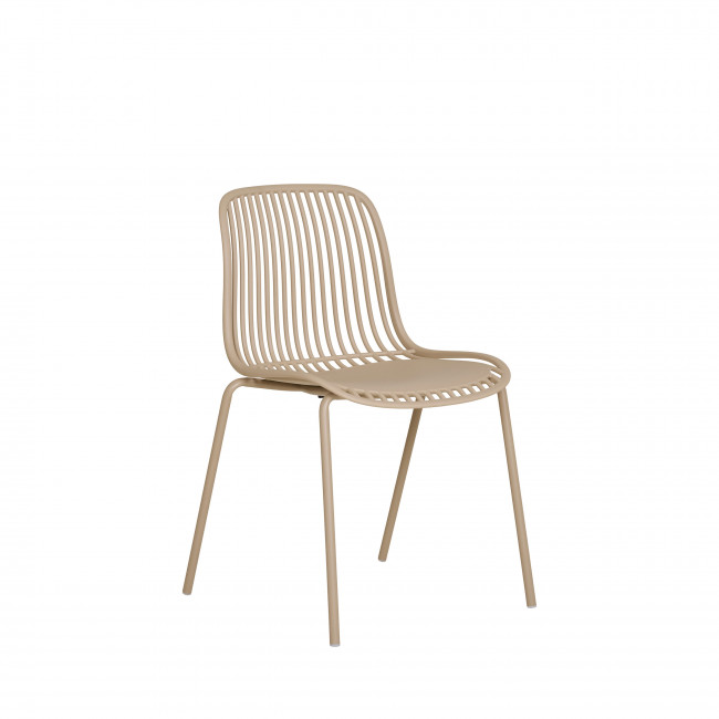 Branson - Lot de 4 chaises de jardin en plastique 