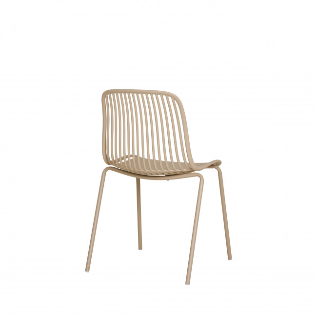 Branson - Lot de 4 chaises de jardin en plastique 