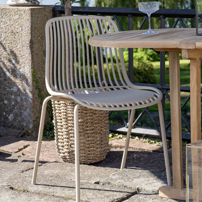 Branson - Lot de 4 chaises de jardin en plastique 