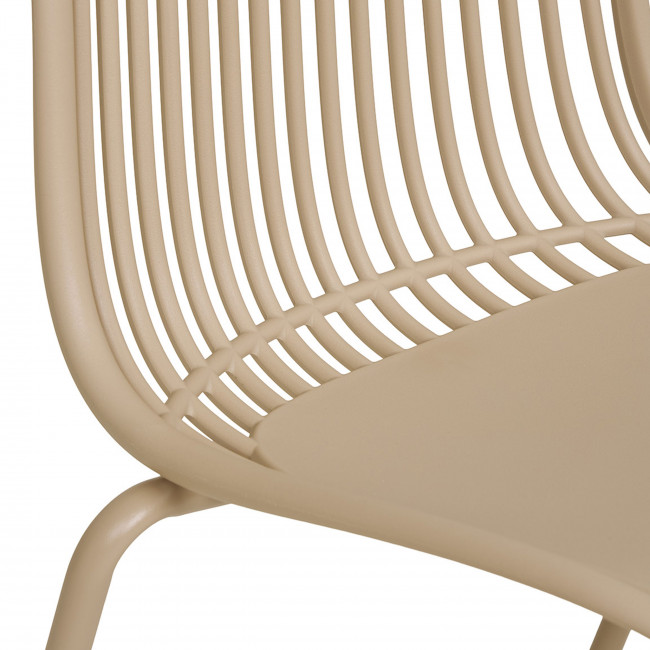 Branson - Lot de 4 chaises de jardin en plastique 