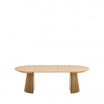 Osaka - Table à manger extensible 4 à 10 personnes 120-240x120cm en bois