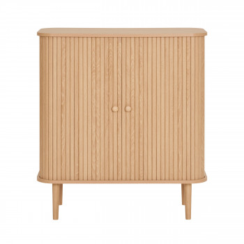 Nikko - Buffet 2 portes coulissantes en bois H87cm