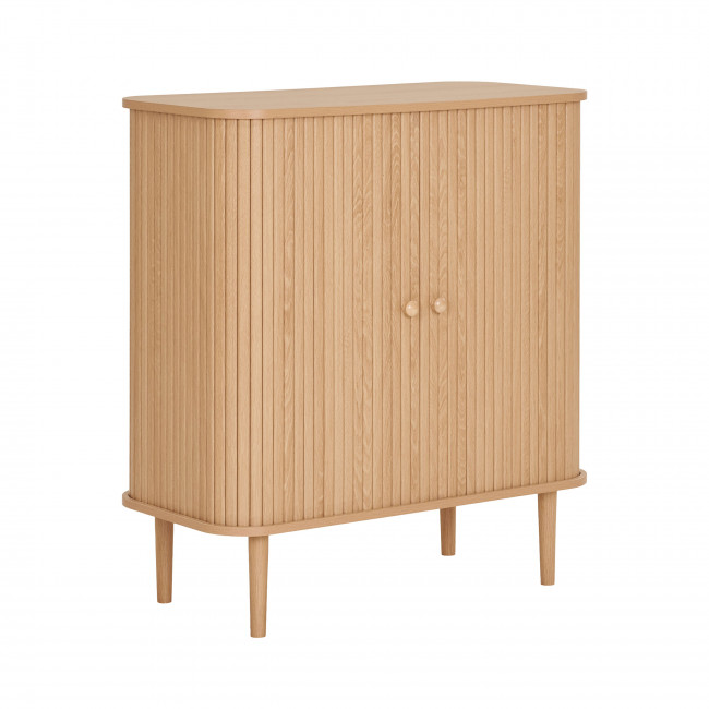 Nikko - Buffet 2 portes coulissantes en bois H87cm