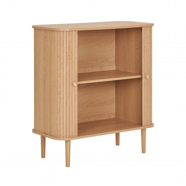 Nikko - Buffet 2 portes coulissantes en bois H87cm