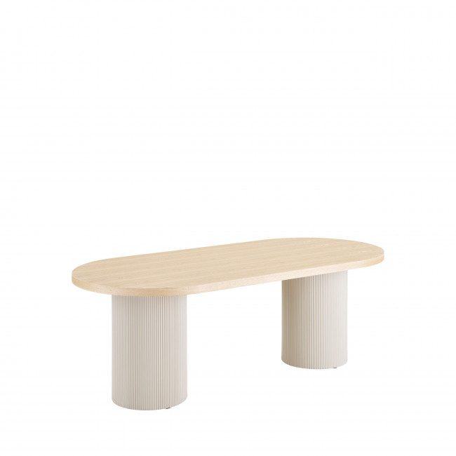 Solva - Table à manger 10 personnes ovale en bois