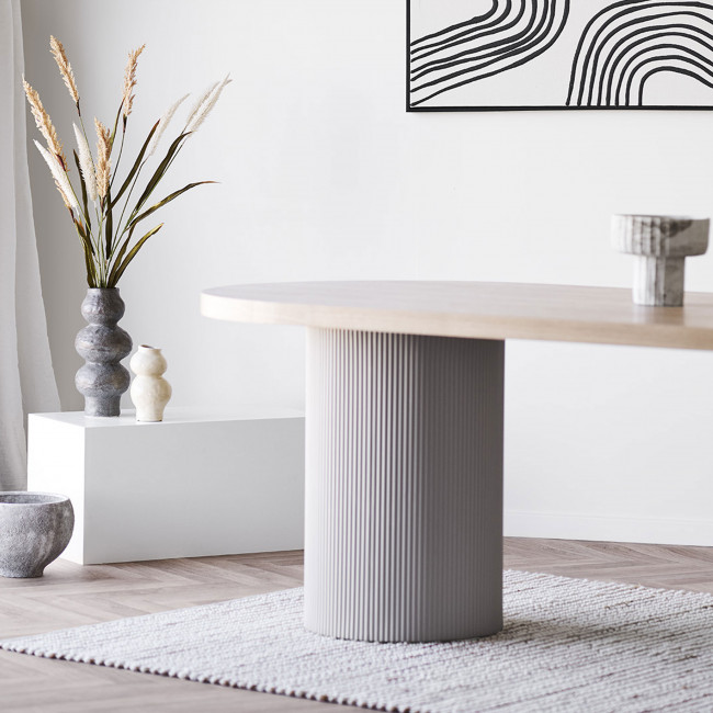 Solva - Table à manger 10 personnes ovale en bois