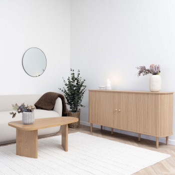 Nikko - Buffet 2 portes coulissantes en bois L140cm