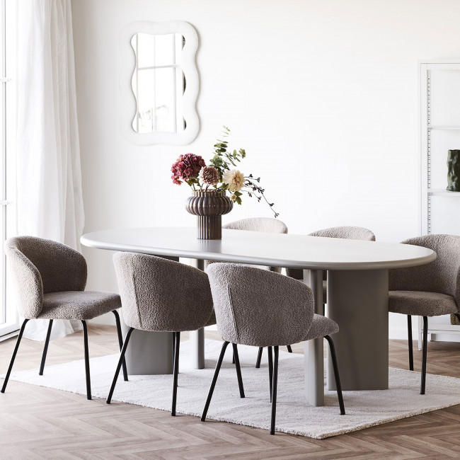 Nagano - Table à manger 10 personnes ovale en bois