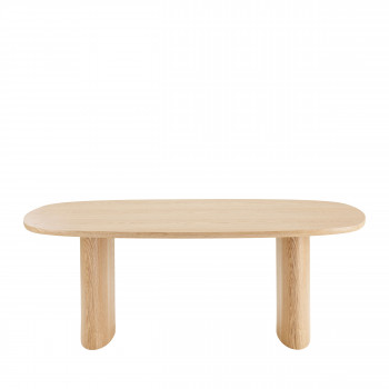 Serra - Table à manger 8 personnes ovale en bois