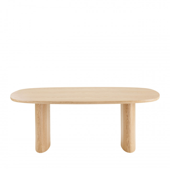 Serra - Table à manger 8 personnes ovale en bois