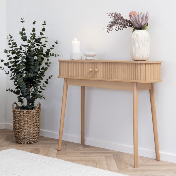Nikko - Console 2 portes coulissantes en bois L100cm