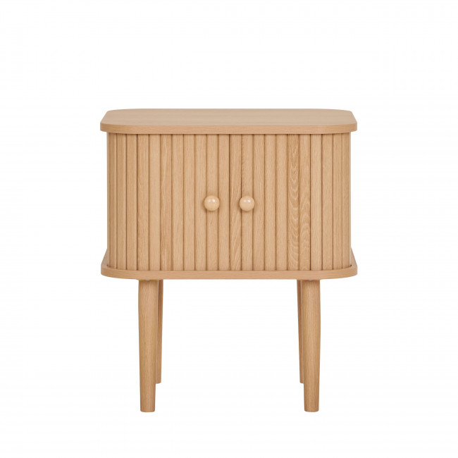 Nikko - Table de chevet 2 portes coulissantes en bois