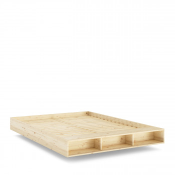 Merge - Lit avec rangement en bois 160x200cm