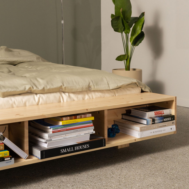 Merge - Lit avec rangement en bois 180x200cm