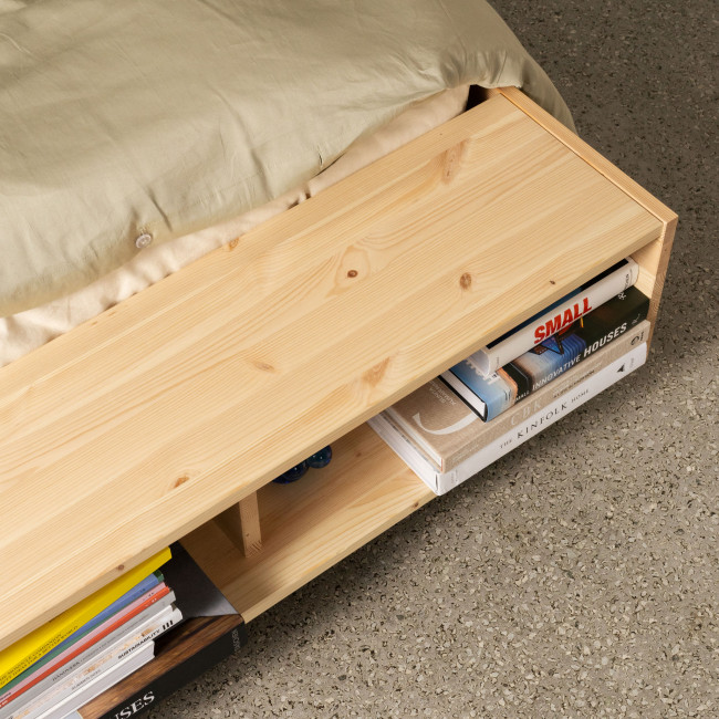 Merge - Lit avec rangement en bois 140x200cm