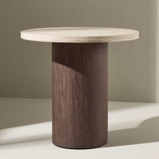 Megg - Table d'appoint ronde en bois ø50cm