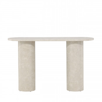 Narvik - Console ovale effet marbre L130cm