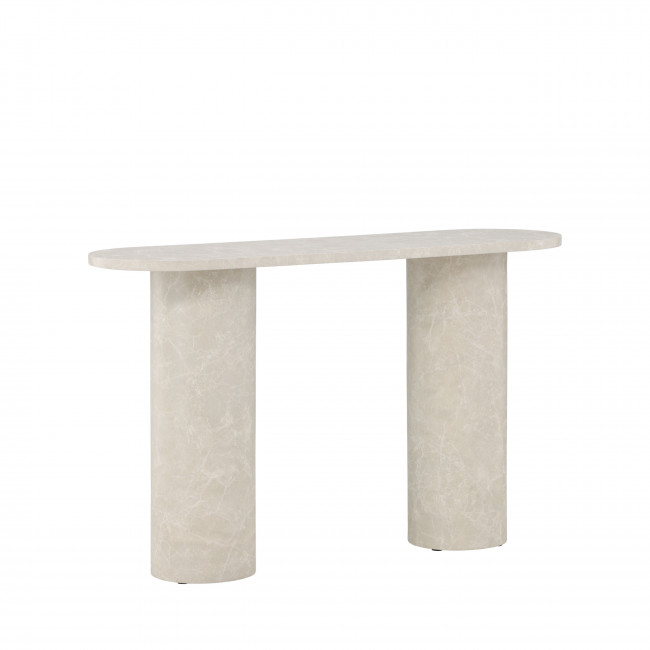 Narvik - Console ovale effet marbre L130cm