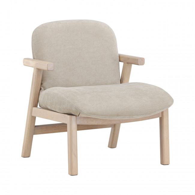 Rile - Fauteuil en tissu et bois
