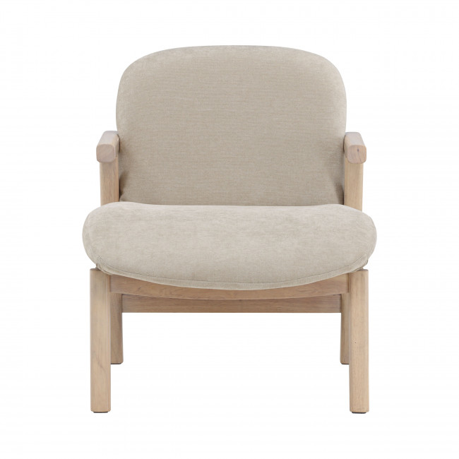 Rile - Fauteuil en tissu et bois