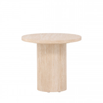 Haron - Table d'appoint ronde effet travertin ø50cm
