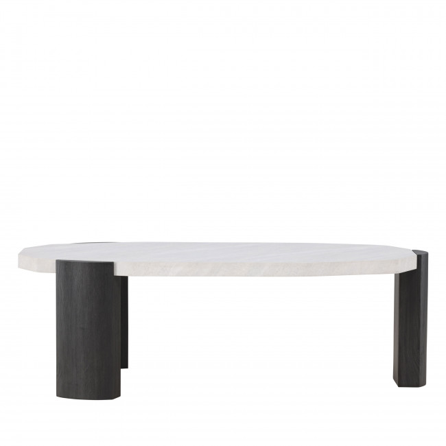 Kres - Table basse ovale en bois 125x70.5cm