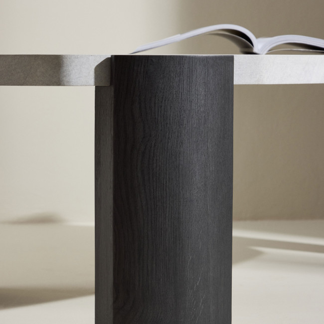 Kres - Table basse ovale en bois 125x70.5cm