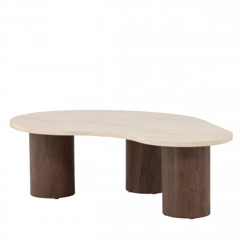 Megg - Table basse organique en bois 130x78cm