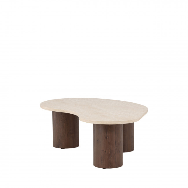 Megg - Table basse organique en bois 130x78cm