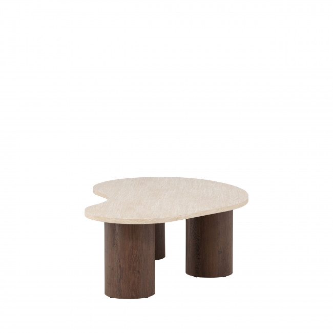 Megg - Table basse organique en bois 130x78cm