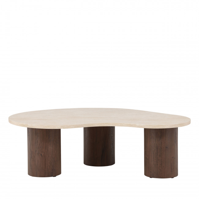 Megg - Table basse organique en bois 130x78cm
