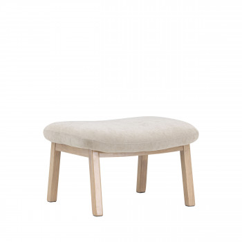 Rile - Repose-pieds en tissu et bois