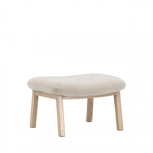 Rile - Repose-pieds en tissu et bois