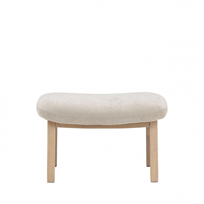 Rile - Repose-pieds en tissu et bois