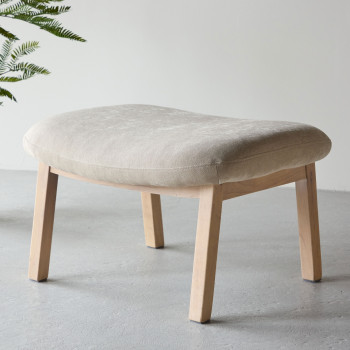 Rile - Repose-pieds en tissu et bois