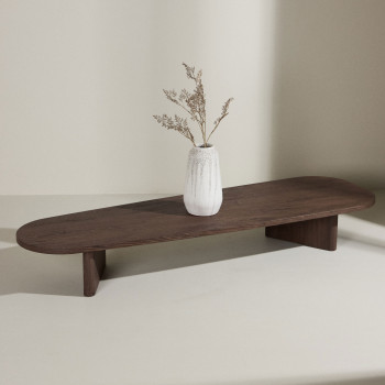 Gronvik - Table basse organique en bois 180x55cm