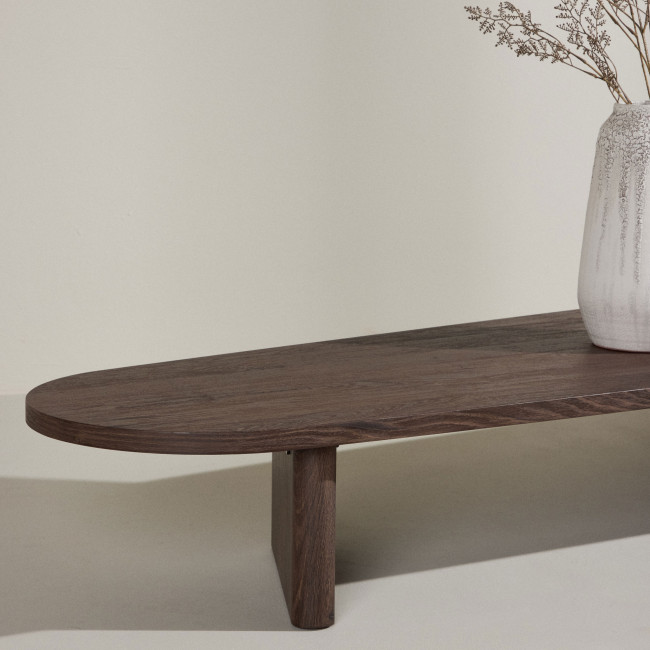 Gronvik - Table basse organique en bois 180x55cm