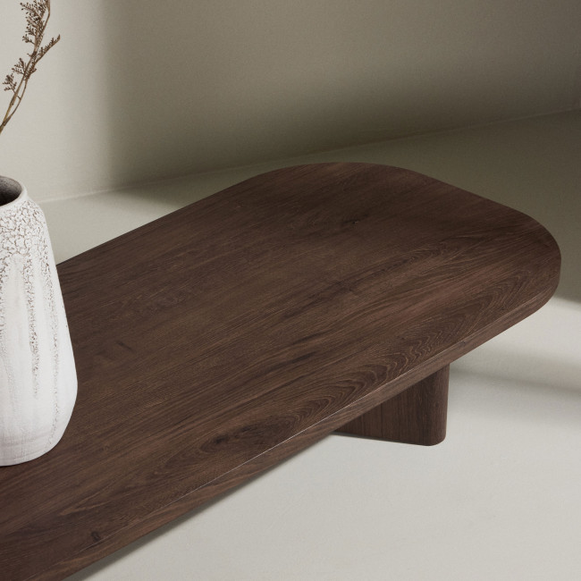 Gronvik - Table basse organique en bois 180x55cm