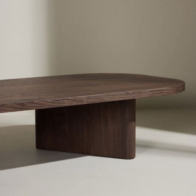 Gronvik - Table basse organique en bois 180x55cm