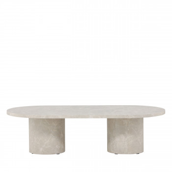 Narvik - Table basse ovale effet marbre 120x60cm