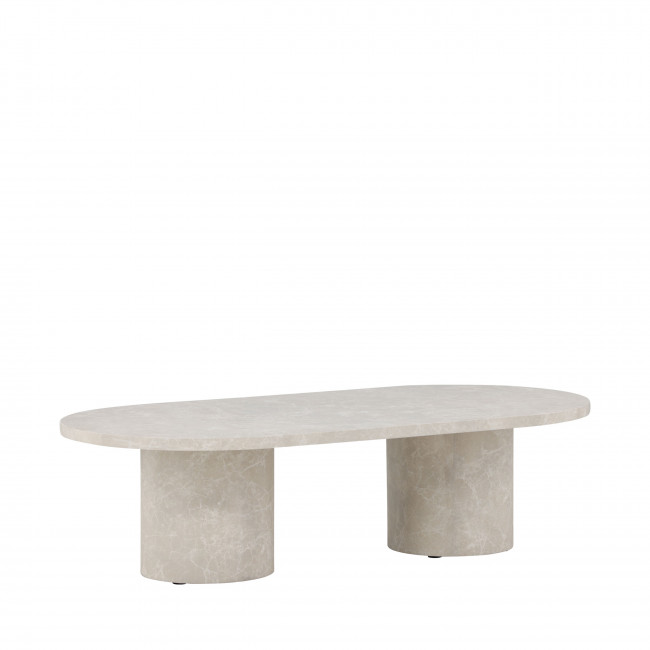 Narvik - Table basse ovale effet marbre 120x60cm