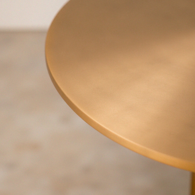 Lecco - Table d'appoint en effet laiton et marbre ø51cm