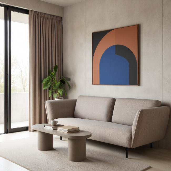 Melrose - Canapé 3 places en tissu bouclette