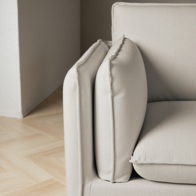 Carlin - Canapé 3 places entièrement déhoussable en tissu