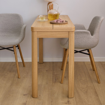 Fika - Table à manger extensible 2 à 4 personnes en bois 120x45-90cm