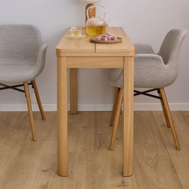 Fika - Table à manger extensible 2 à 4 personnes en bois 120x45-90cm 