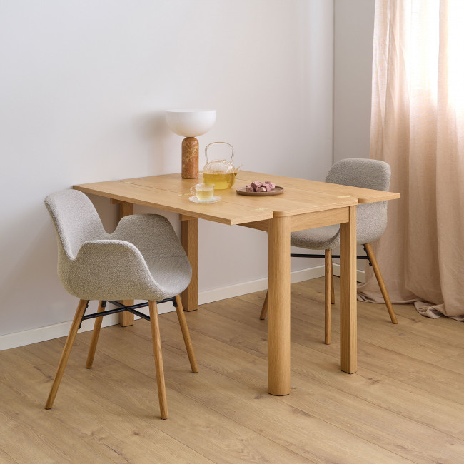 Fika - Table à manger extensible 2 à 4 personnes en bois 120x45-90cm 
